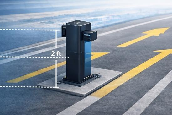 Compact two-lane detection unit with approximately two foot profile